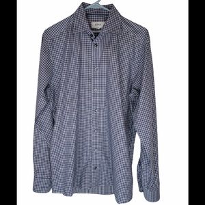 ETON Men’s Large Slim Long Sleeve Shirt Plaid